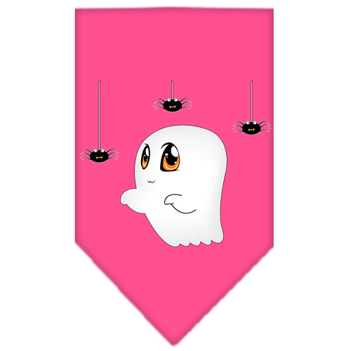 Sammy the Ghost Screen Print Bandana Bright Pink Small